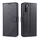 For OPPO A91 AZNS Sheepskin Texture Horizontal Flip Leather Case with Holder & Card Slots & Wallet(Black)
