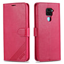For Xiaomi Redmi 10X 4G / Note 9 AZNS Sheepskin Texture Horizontal Flip Leather Case with Holder & Card Slots & Wallet(Red)