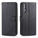 For Huawei Nova 5 / 5 Pro AZNS Sheepskin Texture Horizontal Flip Leather Case with Holder & Card Slots & Wallet(Black)