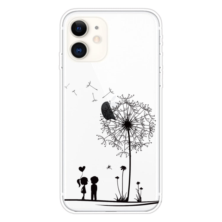 For iPhone 11 Coloured Drawing Pattern Highly Transparent TPU Protecti