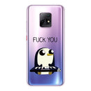 For Xiaomi Redmi 10X 5G Coloured Drawing Pattern Highly Transparent TPU Protective Case(Penguin)