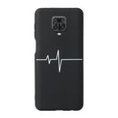 For Xiaomi Redmi Note 9 Pro Black Frosted Painted TPU Protective Case(Heart Rate)