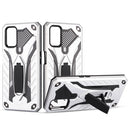 For OPPO A52 / A92 Shockproof TPU + PC Protective Case with Holder(Silver)