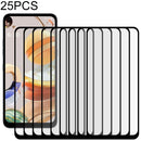 For LG Q61 25 PCS Full Glue Full Screen Tempered Glass Film(Black)