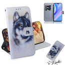 For Huawei P Smart S / Enjoy 10S / Y8P Colored Drawing Horizontal Flip Leather Case with Holder & Card Slot & Wallet(White Wolf)
