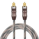 1m EMK OD6.0mm Toslink Square Port to Square Port TV Digital Audio Optical Fiber Connecting Cable