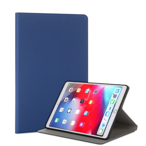For iPad 10.2 TPU Electric Pressed Horizontal Flip Leather Case with Holder(Dark Blue)