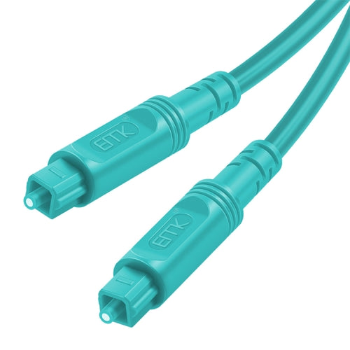 25m EMK OD4.0mm Square Port to Square Port Digital Audio Speaker Optical Fiber Connecting Cable(Sky Blue)