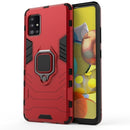 For Samsung Galaxy A51 5G Shockproof PC + TPU Protective Case with Magnetic Ring Holder(Red)