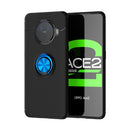 For OPPO Ace2 Lenuo Shockproof TPU Protective Case with Invisible Holder(Black Blue)