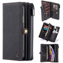 For iPhone XS Max CaseMe 018 Detachable Multi-functional Horizontal Flip Leather Case, with Card Slot & Holder & Zipper Wallet & Photo Frame(Black)