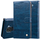 For Xiaomi Redmi Note 9 Business Style Oil Wax Texture Horizontal Flip Leather Case with Holder & Card Slots & Wallet(Royal Blue)