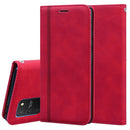 For Samsung Galaxy S10 Lite / A91 Frosted Business Magnetic Horizontal Flip PU Leather Case with Holder & Card Slot & Lanyard(Red)