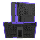 For Huawei MatePad 10.4Tire Texture Shockproof TPU+PC Protective Case with Holder(Purple)