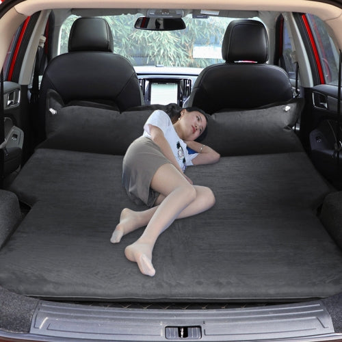 Universal Car Suede Sleeping Mat Mattress Off-road SUV Trunk Travel Inflatable Mattress Air Bed, Size:195 x 130 x 109cm(Black)