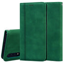 For Samsung Galaxy A50 Frosted Business Magnetic Horizontal Flip PU Leather Case with Holder & Card Slot & Lanyard(Green)
