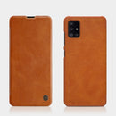 For Samsung Galaxy A51 5G NILLKIN QIN Series Crazy Horse Texture Horizontal Flip Leather Case with Card Slot(Brown)