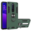 For OPPO F11 Pro 2 in 1 Armour Series PC + TPU Protective Case with Ring Holder(Dark Green)