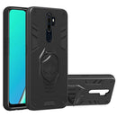 For OPPO A9 (2020) 2 in 1 Armor Knight Series PC + TPU Protective Case with Invisible Holder(Black)