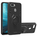 For OPPO A7 2 in 1 Armor Knight Series PC + TPU Protective Case with Invisible Holder(Black)