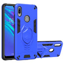 For Huawei Y6 (2019) 2 in 1 Armor Knight Series PC + TPU Protective Case with Invisible Holder(Dark Blue)
