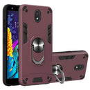 For LG K30 (2019) / X320 / Aristo 4 / Escape Plus 2 in 1 Armour Series PC + TPU Protective Case with Ring Holder(Wine Red)