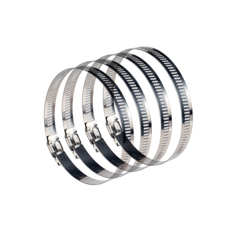 4 PCS Stainless Steel Hose Clamps Pipe Clip Fuel Line Clip, Size: 91-114mm