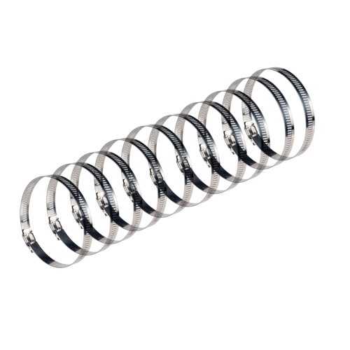 10 PCS Stainless Steel Hose Clamps Pipe Clip Fuel Line Clip, Size: 91-114mm