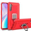 For Huawei P30 Pro Carbon Fiber Protective Case with 360 Degree Rotating Ring Holder(Red)