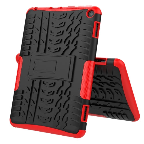 For Amazon Fire HD 8 (2020) Tire Texture Shockproof TPU+PC Protective Case with Holder(Red)