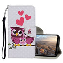 For Huawei Honor 8X Colored Drawing Pattern Horizontal Flip Leather Case with Holder & Card Slots & Wallet(Cat Family)