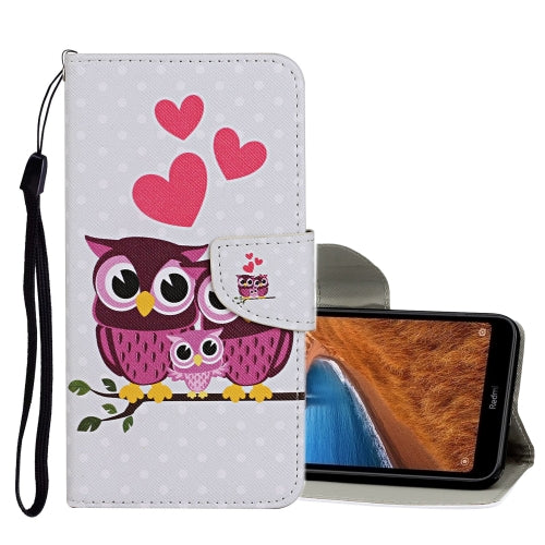 For Xiaomi Redmi Note 8 Colored Drawing Pattern Horizontal Flip Leather Case with Holder & Card Slots & Wallet(Cat Family)