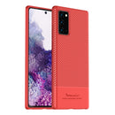 For Samsung Galaxy Note 20 iPAKY Carbon Fiber Texture Soft TPU Case(Red)