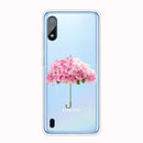 For Samsung Galaxy A01 Shockproof Painted TPU Protective Case(Flower Umbrella)