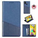 For Samsung Galaxy M31 MUXMA MX109 Horizontal Flip Leather Case with Holder & Card Slot & Wallet(Blue)