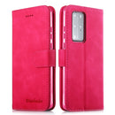 For Huawei Honor V30 Diaobaolee Pure Fresh Texture Horizontal Flip Leather Case with Holder & Card Slot & Wallet & Photo Frame(Red)