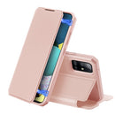 For Samsung Galaxy A51 5G DUX DUCIS Skin X Series PU + TPU Horizontal Flip Leather Case with Holder & Card Slots(Pink)