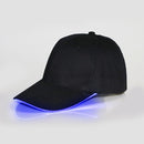 LED Luminous Baseball Cap Male Outdoor Fluorescent Sunhat, Style: Battery, Color:Black Hat Blue Light