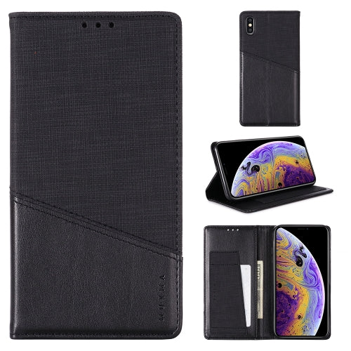 For iPhone XS Max MUXMA MX109 Horizontal Flip Leather Case with Holder & Card Slot & Wallet(Black)
