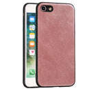 For iPhone 7 / 8 Crazy Horse Textured Calfskin PU+PC+TPU Case(Rose Gold)