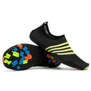 Printed Pattern Non-slip Rubber Thick Bottom Beach Shoes Swimming Shoes Diving Socks for Men, A Pair, Size:41(Black Stripes)