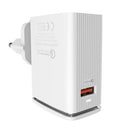 LDNIO A1301Q 2 in 1 18W QC3.0 USB Interface Travel Charger Mobile Phone Charger with Micro USB Data Cable, EU Plug