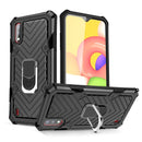 For Samsung Galaxy A01 Cool Armor PC + TPU Shockproof Case with 360 Degree Rotation Ring Holder(Black)