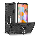 For Samsung Galaxy A41 Cool Armor PC + TPU Shockproof Case with 360 Degree Rotation Ring Holder(Black)