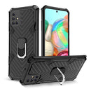 For Samsung Galaxy A71 Cool Armor PC + TPU Shockproof Case with 360 Degree Rotation Ring Holder(Black)