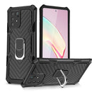 For Samsung Galaxy A91 Cool Armor PC + TPU Shockproof Case with 360 Degree Rotation Ring Holder(Black)