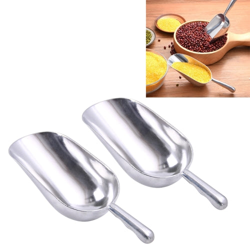 2 PCS Stainless Steel Multifunctional Shovel Aluminum Alloy Ice Shovel Food Tea Shovel Tea Spoon, Size:M