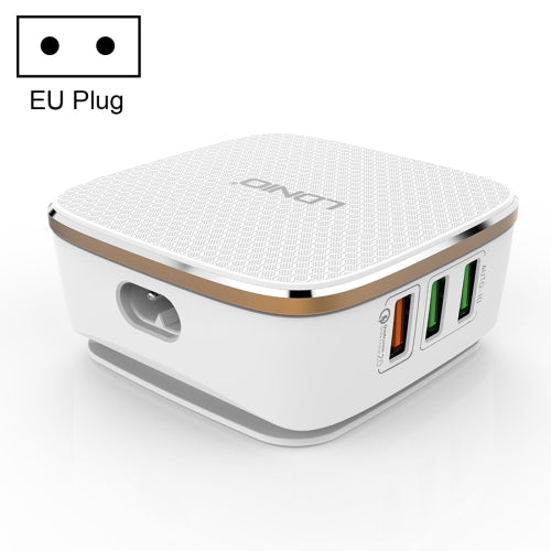 LDNIO A6704 QC2.0 USB + 5 USB Interfaces Travel Charger Mobile Phone Charger, Cable Length: 1.5m, EU Plug
