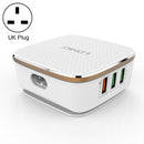 LDNIO A6704 QC2.0 USB + 5 USB Interfaces Travel Charger Mobile Phone Charger, Cable Length: 1.5m, UK Plug