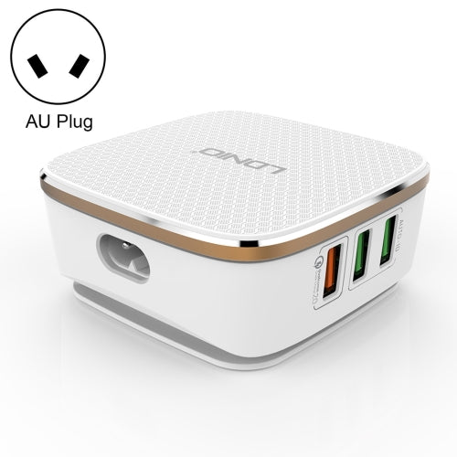 LDNIO A6704 QC2.0 USB + 5 USB Interfaces Travel Charger Mobile Phone Charger, Cable Length: 1.5m, AU Plug